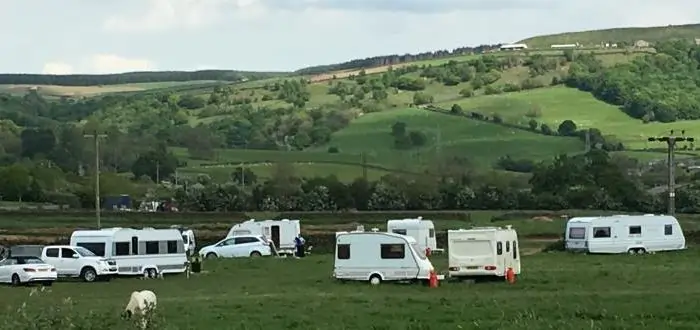 Travellers parking on private land