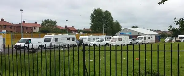 Travellers parking on private land